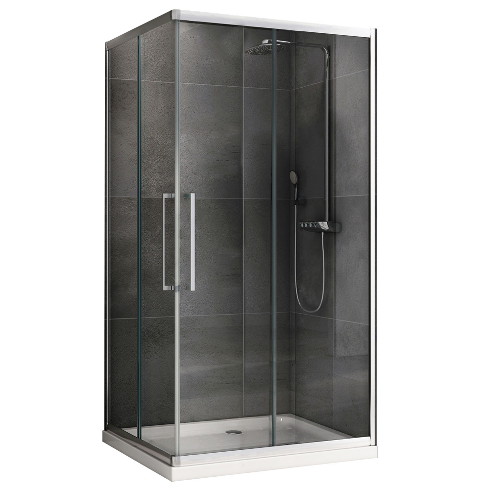 Душевой уголок Abber Schwarzer Diamant AG02129H 1200*900 мм (хром/прозрачное)