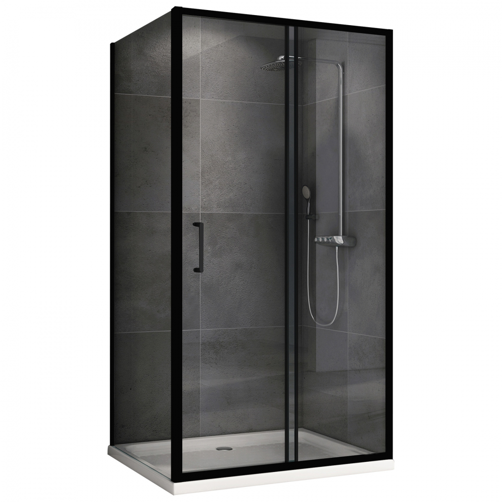 Душевой уголок Abber Schwarzer Diamant AG30110B5-S70B5 1100*700 мм (чёрный/прозрачное)