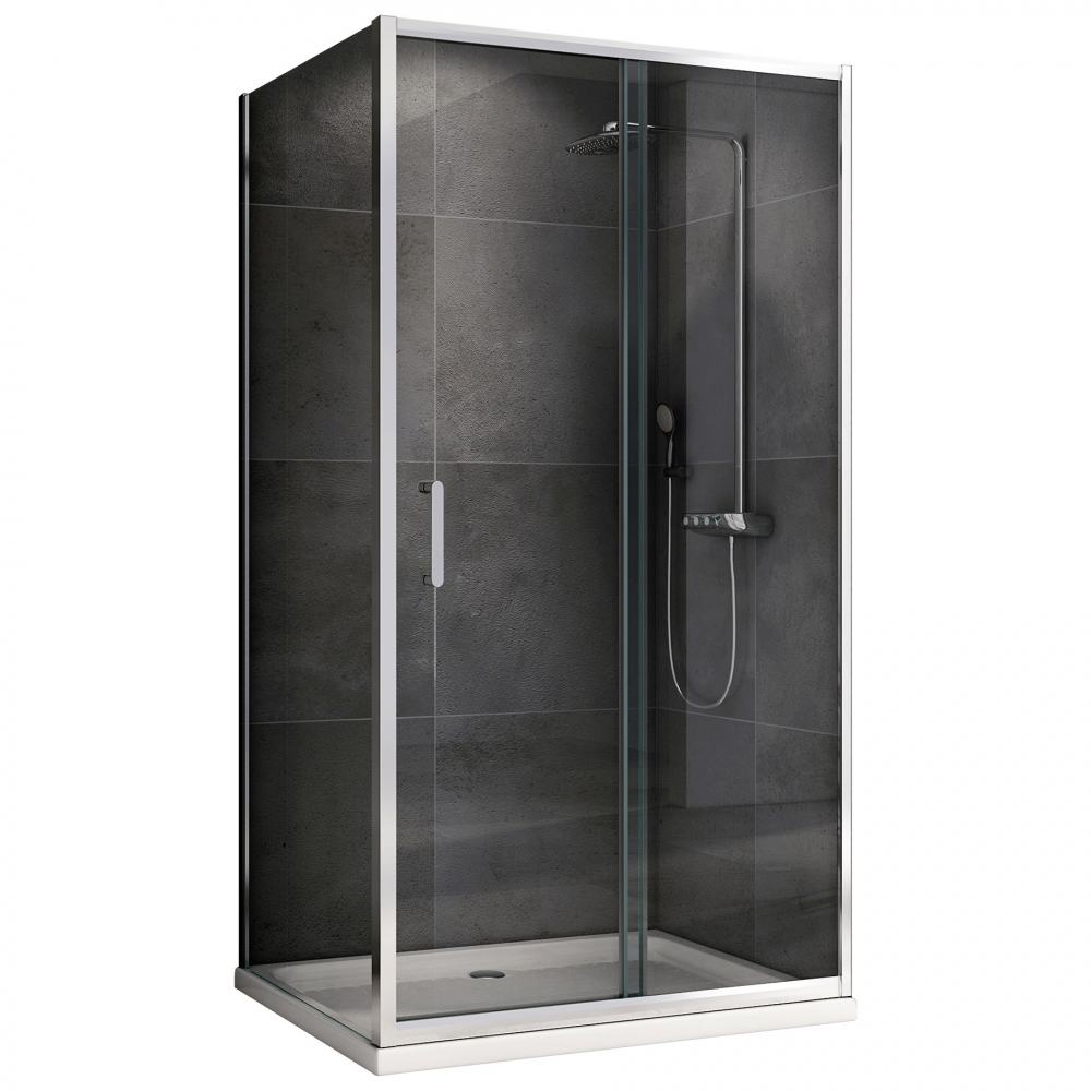 Душевой уголок Abber Schwarzer Diamant AG301205-S905 1200*900 мм (хром/прозрачное)