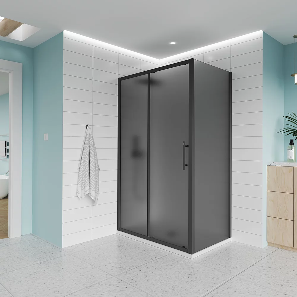 Душевой уголок Veconi Evo 100SP GR E1-SP-GR-16080-12-C9 1600*800 мм (графит брашированный/тонированное матовое)