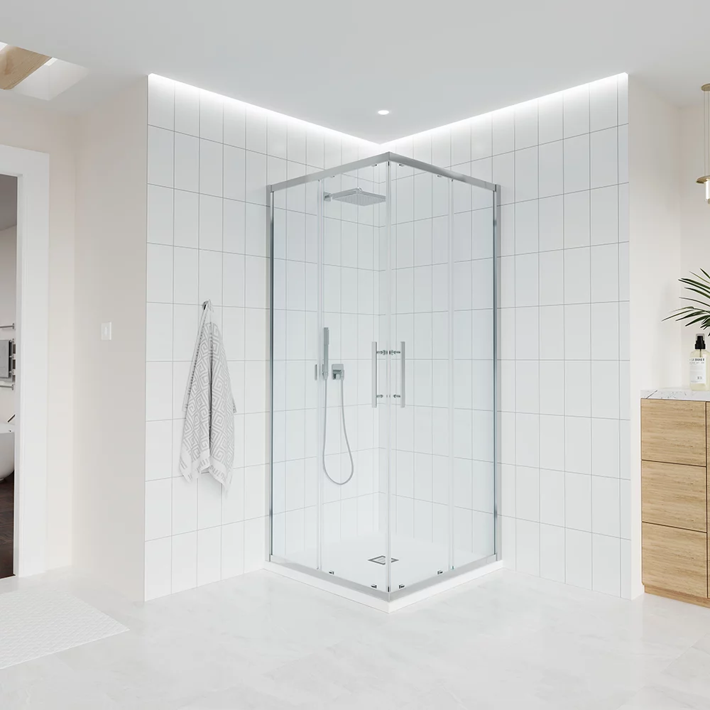 Душевой уголок Veconi Evo 300 CH E3-CH-10080-01-C9 1000*800 мм (хром/прозрачное)
