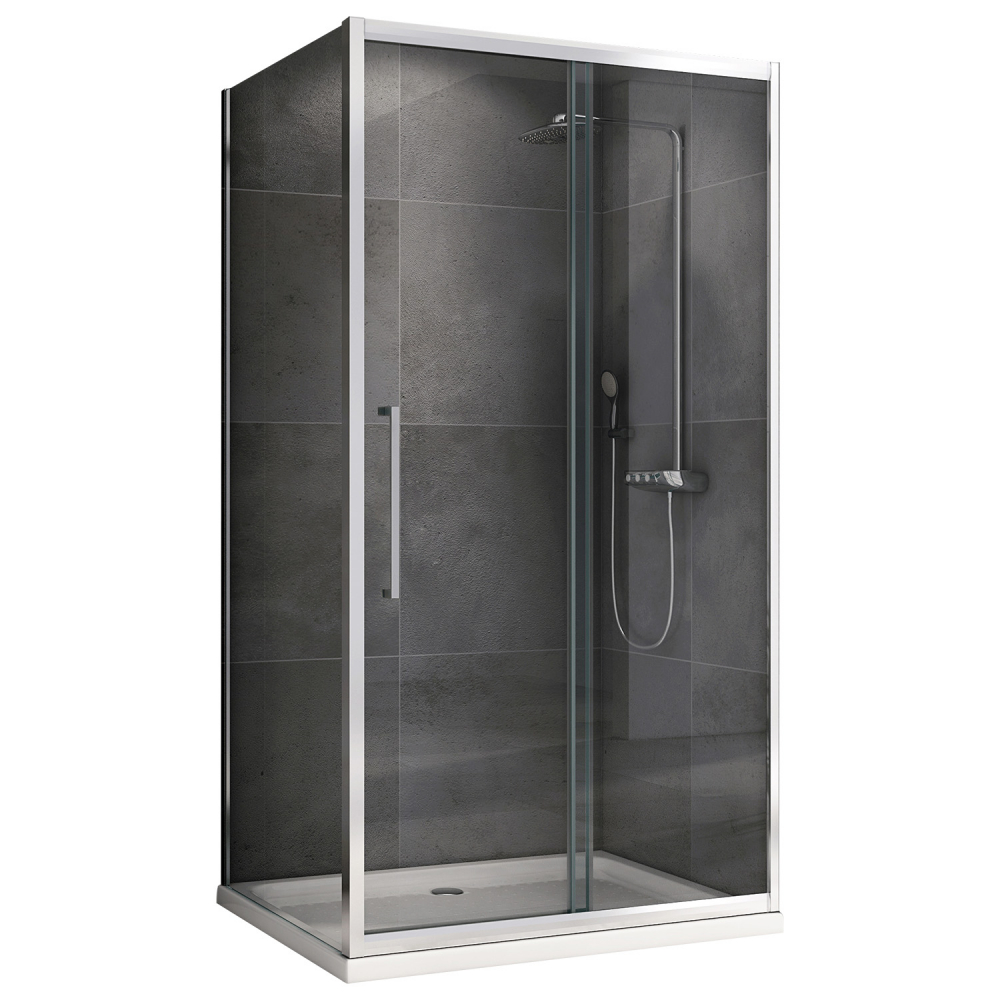 Душевой уголок Abber Schwarzer Diamant AG30160H-S100 1600*1000 мм (хром/прозрачное)