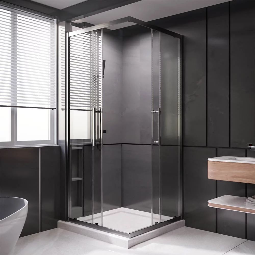 Душевой уголок Veconi Premium Trento PTC-20GR PTC20-GR-10080-01-C4 1000*800 мм (графит брашированный/прозрачное)