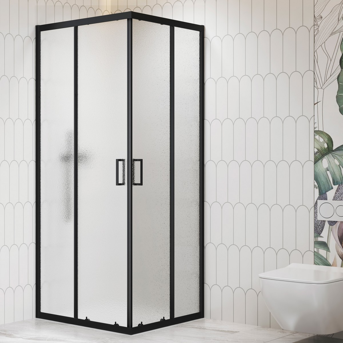Душевой уголок RGW Classic CL-36B 800*800 мм (чёрный/cora)