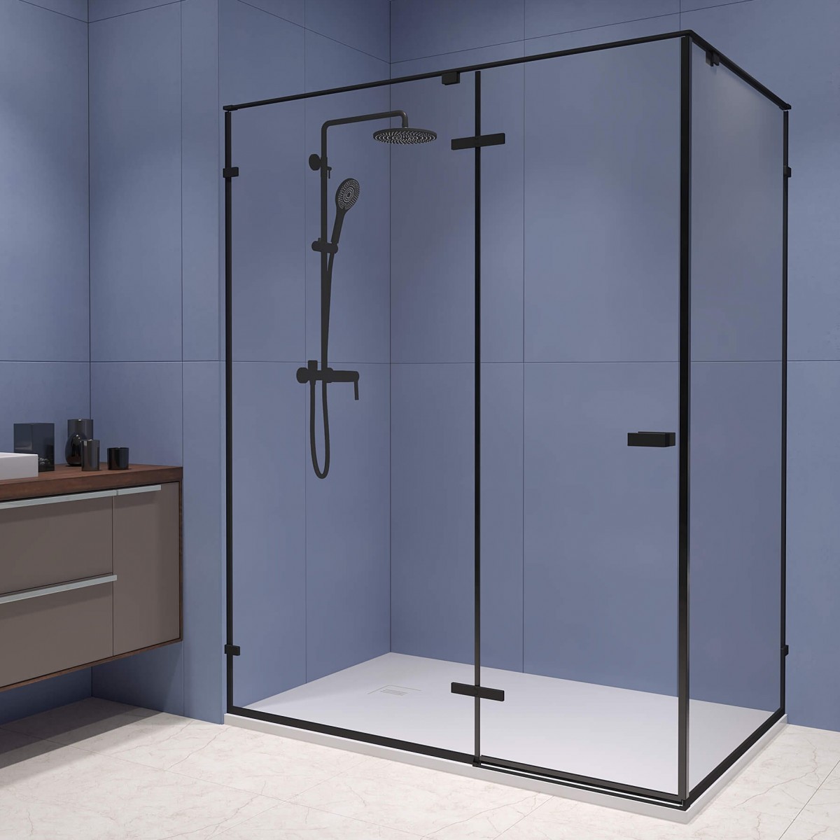 Душевой уголок RGW Stilvoll SV-040B 1200*800 мм (чёрный/прозрачное)