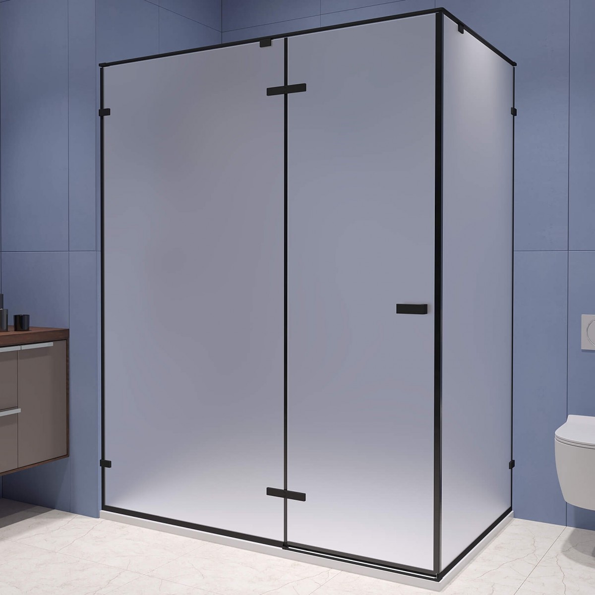 Душевой уголок RGW Stilvoll SV-040B 1200*1000 мм (чёрный/матовое)