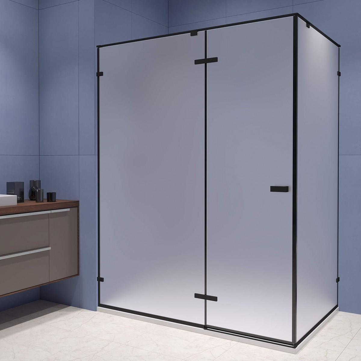 Душевой уголок RGW Stilvoll SV-040B 1200*800 мм (чёрный/матовое)