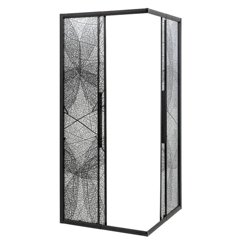 Душевой уголок Deto KB 800/800*900/900 мм (чёрный/с узором)