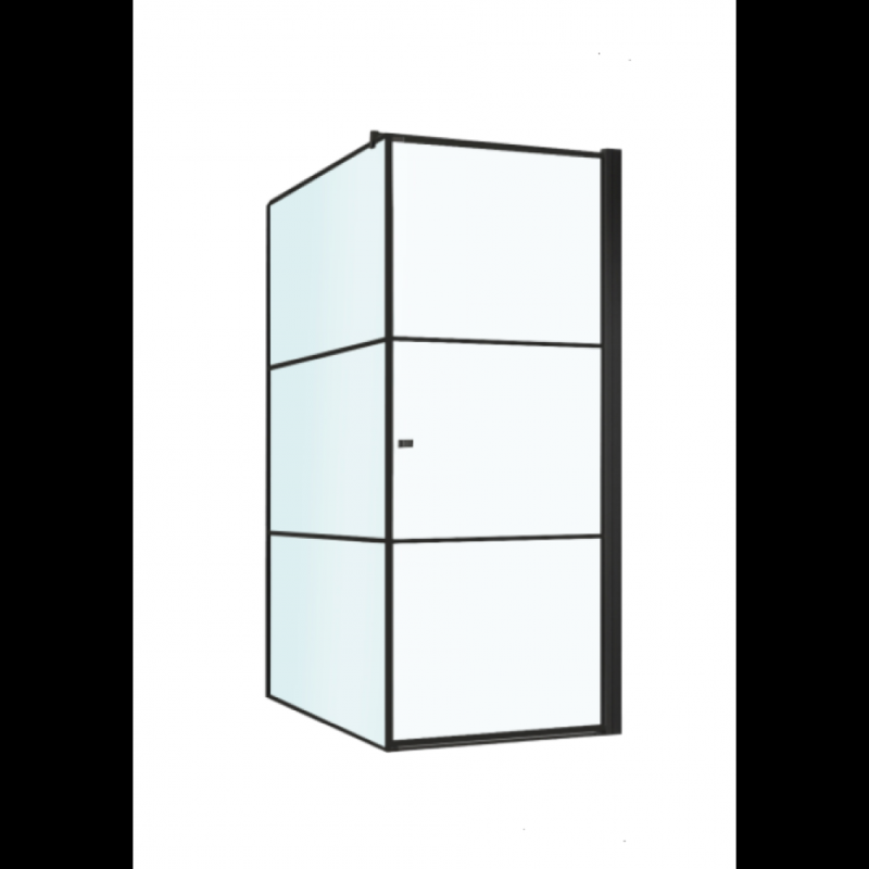 Душевой уголок Berges Dark 061020R 900*900 мм (черный матовый/прозрачное)