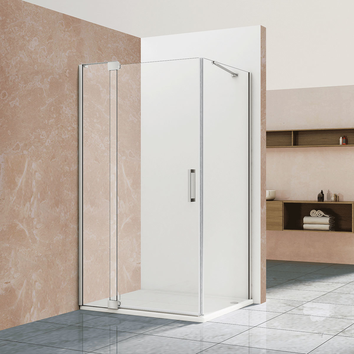 Душевой уголок Vincea Extra VSR-1E111210CL 1100/1200*1000*2000 (хром/прозрачное)