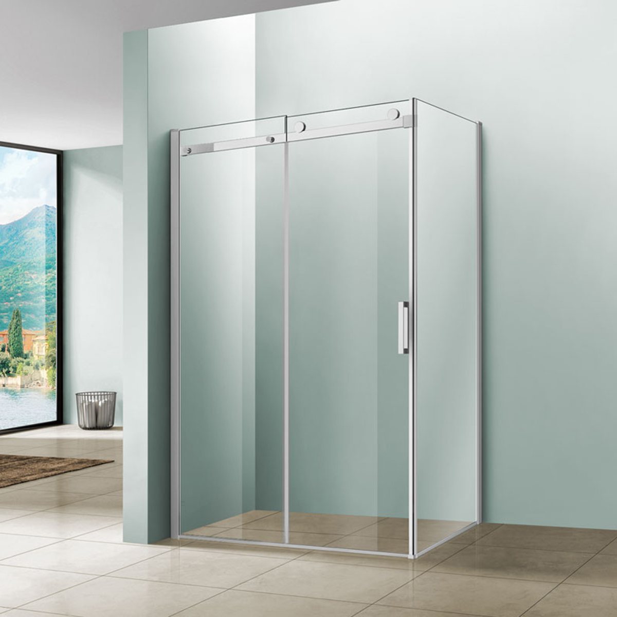 Душевой уголок Vincea Como VSR-1C1012CL 1200*1000 мм (хром/прозрачное)