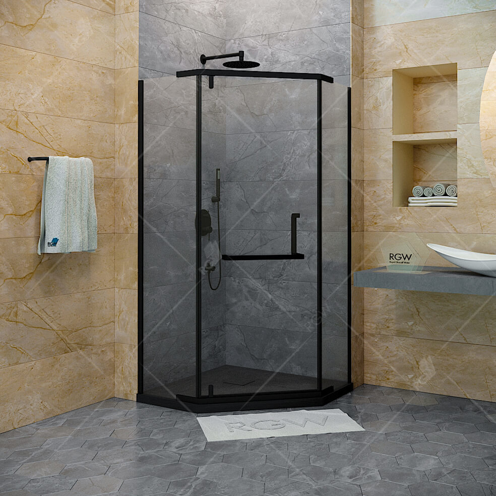 Душевой уголок RGW Hotel HO-081B 1000*1000 мм (черный/прозрачное)