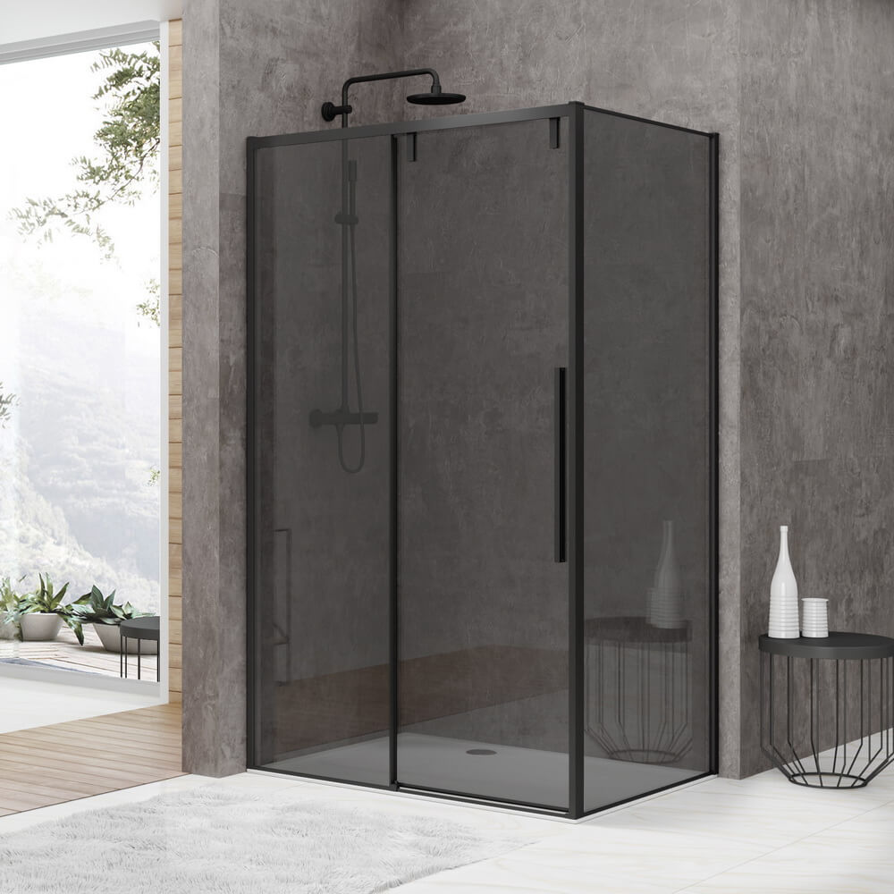 Душевой уголок Black&White Stellar Wind S898 Black 900*1200 мм (черный матовый/прозрачное)