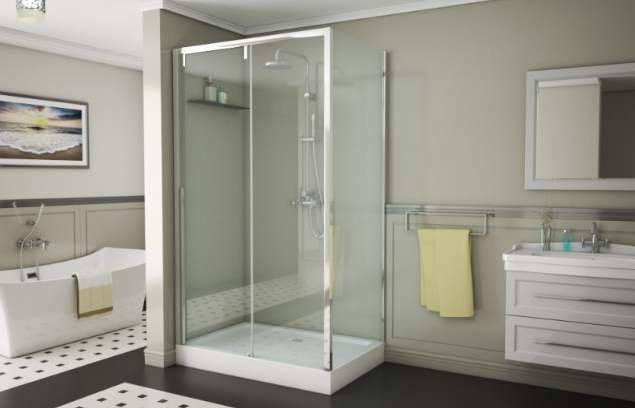 Душевой уголок Bravat Slim Line BS120.3104A 1200*800 мм (хром/прозрачное)