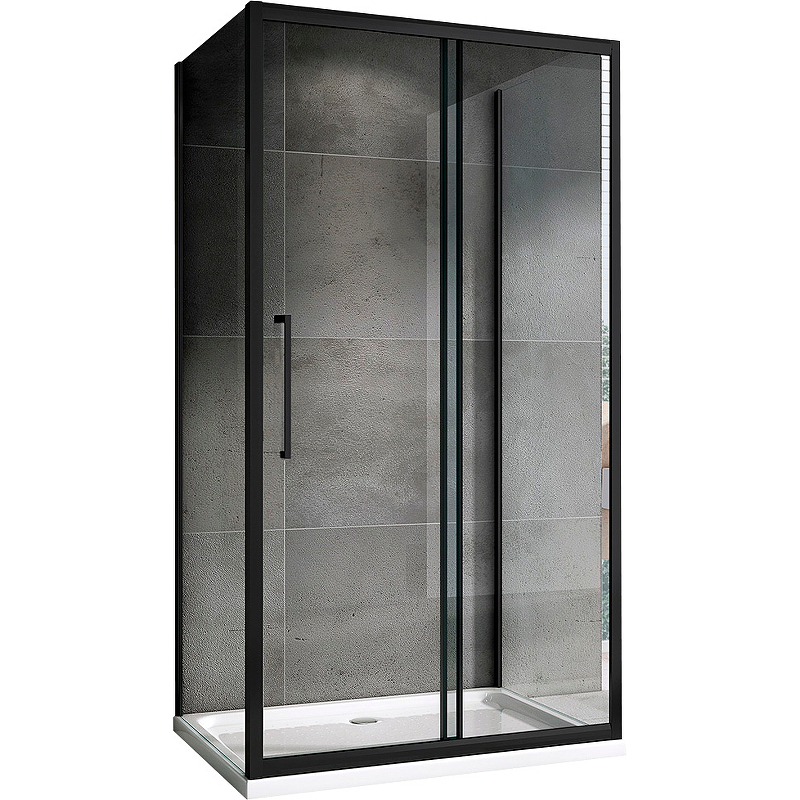 Душевой уголок Abber Schwarzer Diamant AG30170BH-S75B-S75B 1700*750 мм (чёрный/прозрачное)
