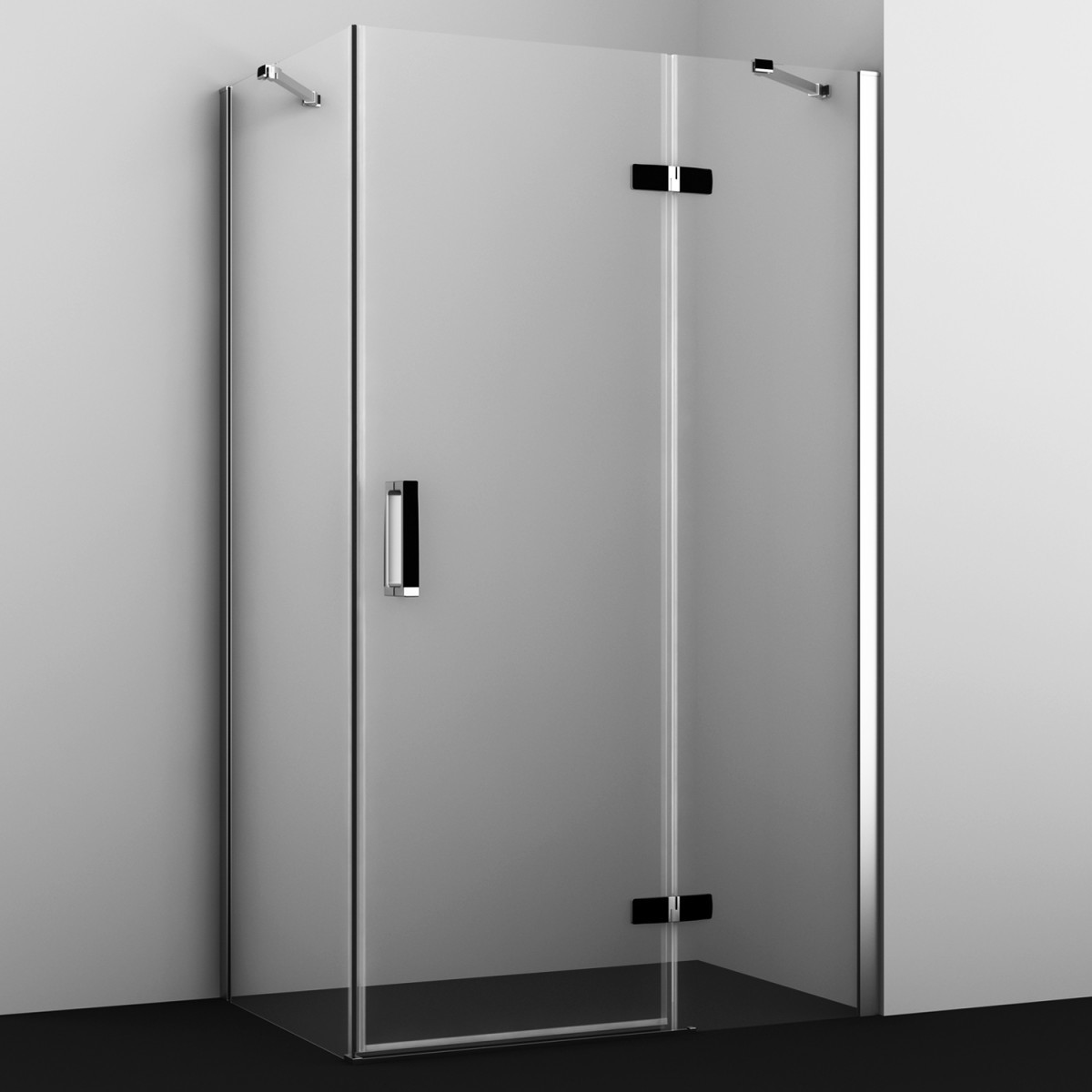 Душевой уголок WasserKRAFT Aller 10H06RBLACK 1200*800 мм (хром/прозрачное)