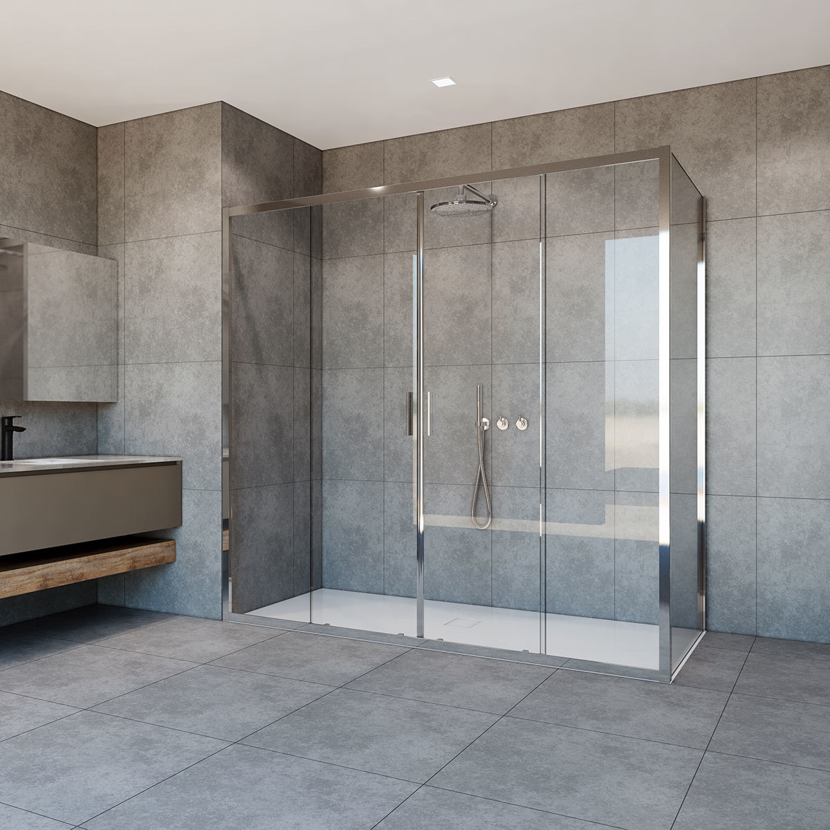 Душевой уголок Vincea Garda VSR-1G21018CL 1800*1000 мм (хром/прозрачное)