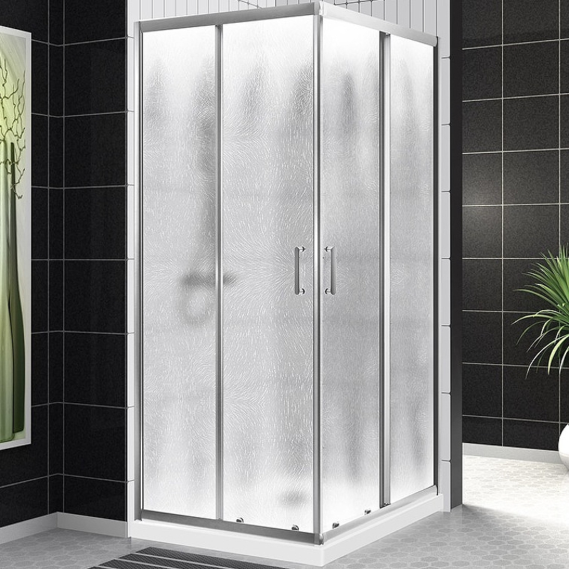 Душевой уголок BelBagno UNO-195-A-2-90-CH-CR 900*900 мм (хром/рифленое)