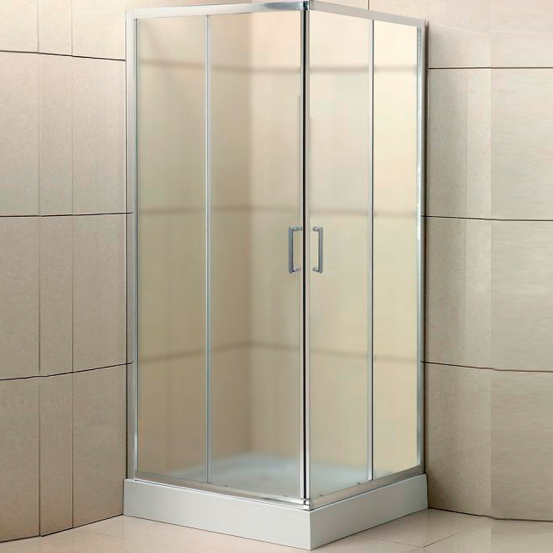 Душевой уголок BelBagno UNO-195-A-2-80-P-Cr 800*800 мм (хром/рифленое)