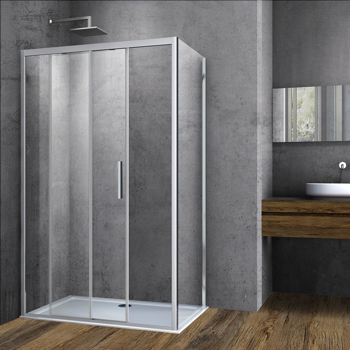 Душевой уголок Vincea Soft VSR-3SO9016CL 1600*900 мм (хром/прозрачное)