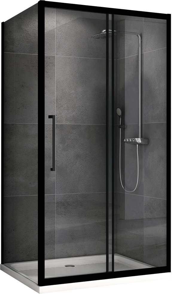 Душевой уголок Abber Schwarzer Diamant AG30110BH-S70B 1100*700 мм (черный/прозрачное)