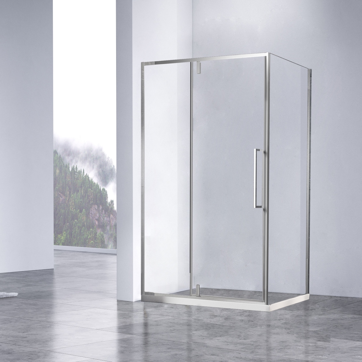 Душевой уголок Vincea Slim-N VSR-4SNP9010CL 1000*900 мм (хром/прозрачное)