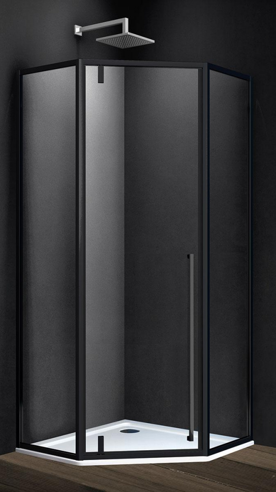 Душевой уголок Vincea Penta VSP-3P100CLB 1000*1000 мм (черный/прозрачное)