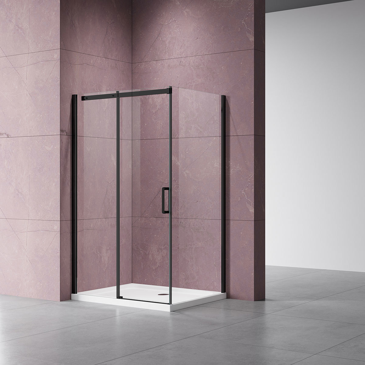 Душевой уголок Vincea Dice VSR-4D9013CLB 1300*900 мм (черный/прозрачное)