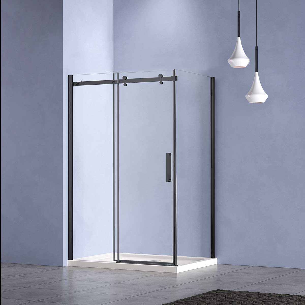 Душевой уголок Vincea Como-N VSR-4CN1013CLB 1300*1000 мм (черный/прозрачное)