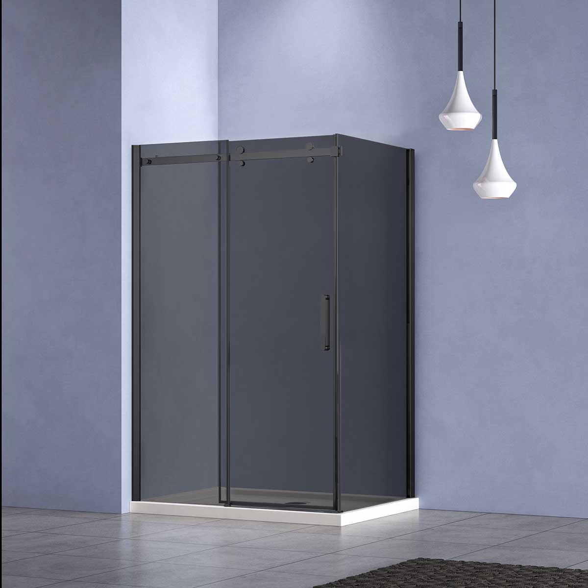 Душевой уголок Vincea Como-N VSR-4CN8016CGB 1600*800 мм (черный/тонированное)