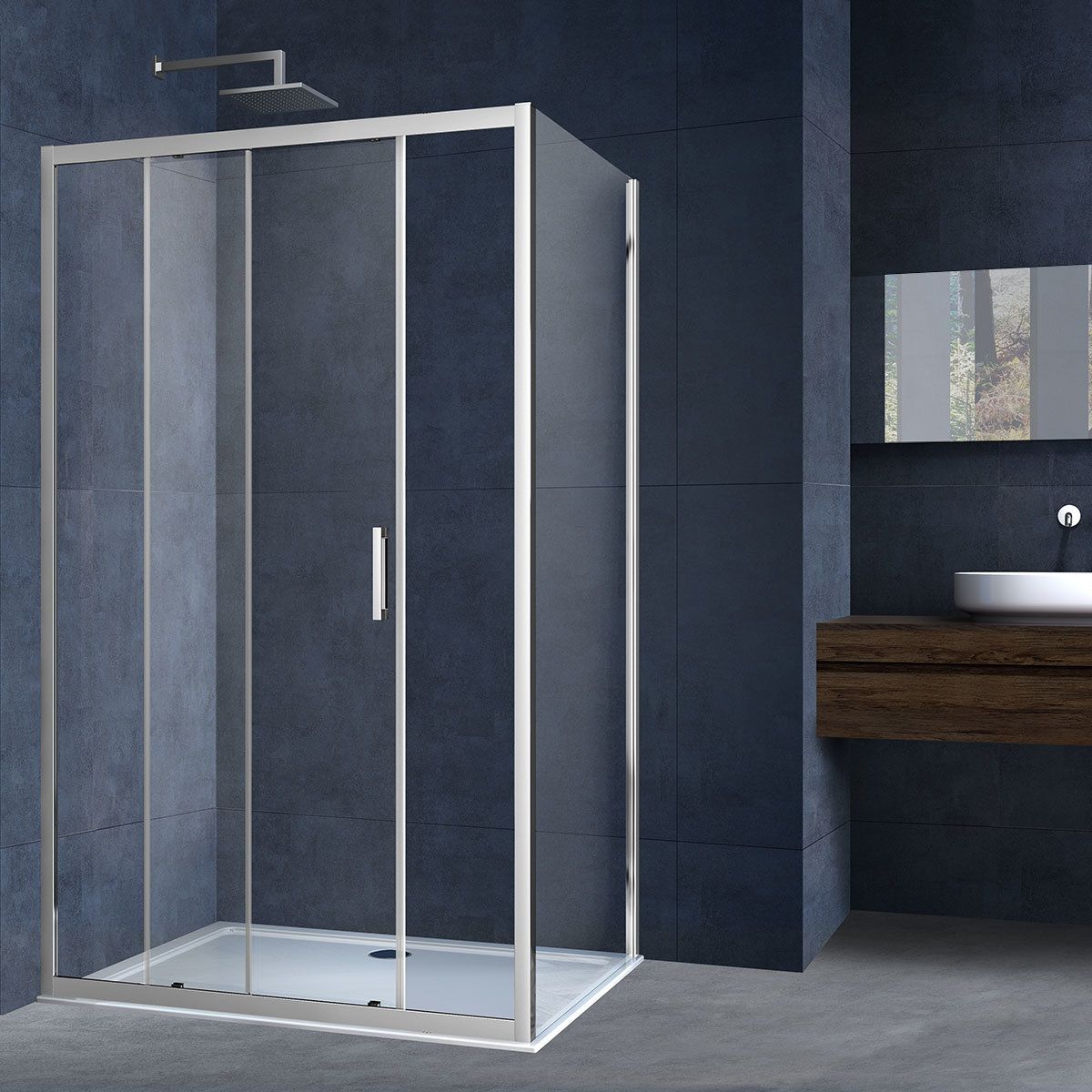 Душевой уголок Vincea Alpha VSR-3AL9012CL 1200* 900 мм (хром/прозрачное)