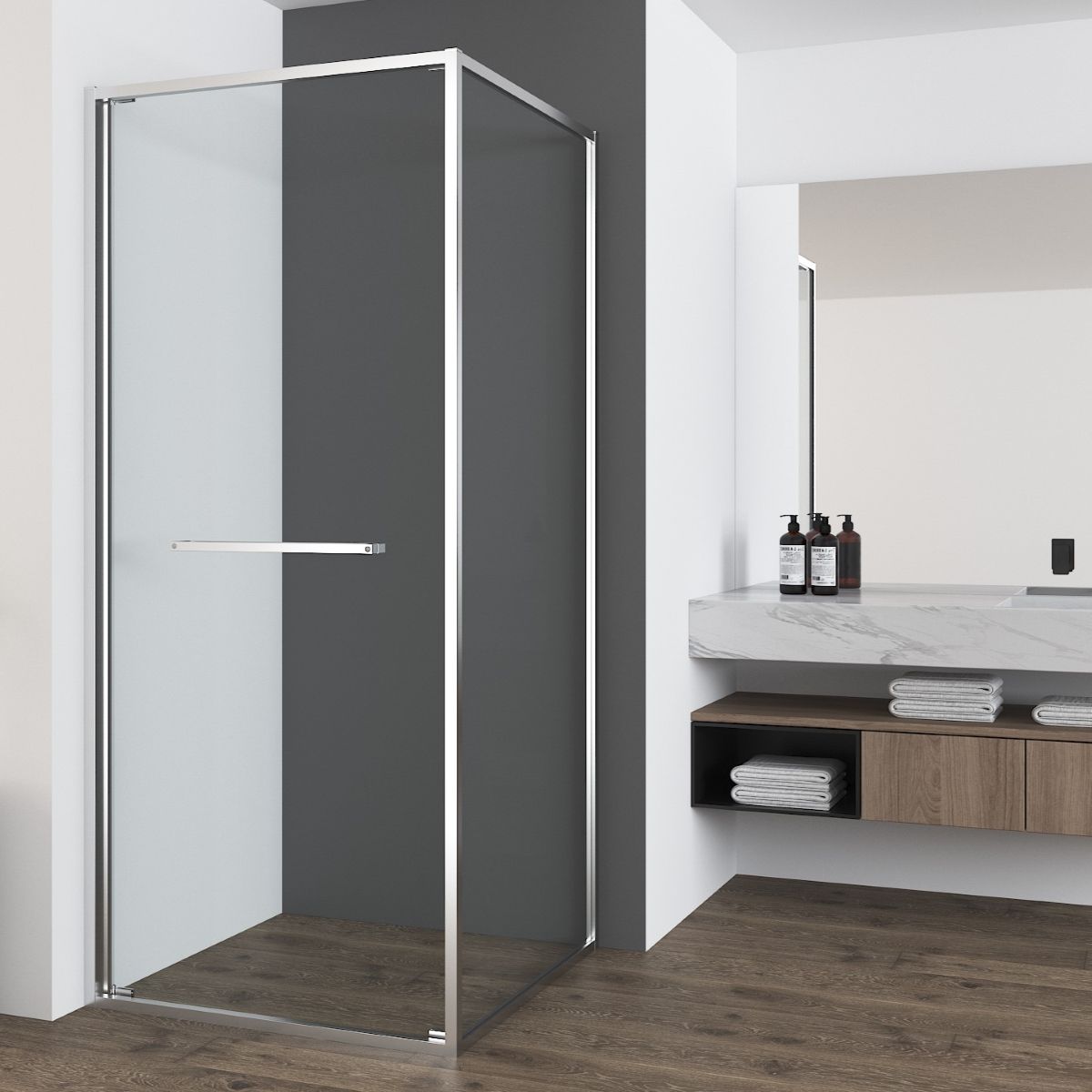 Душевой уголок Vincea Tesi VSRW-7TS9090CL 900*900 мм (хром/прозрачное)