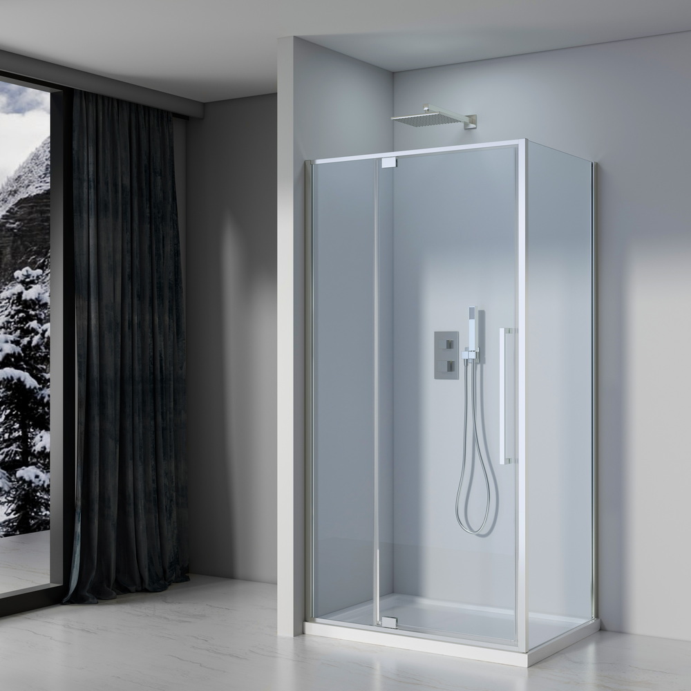 Душевой уголок Black&White Stellar Wind S818 CC 1000*800 мм (хром/прозрачное)
