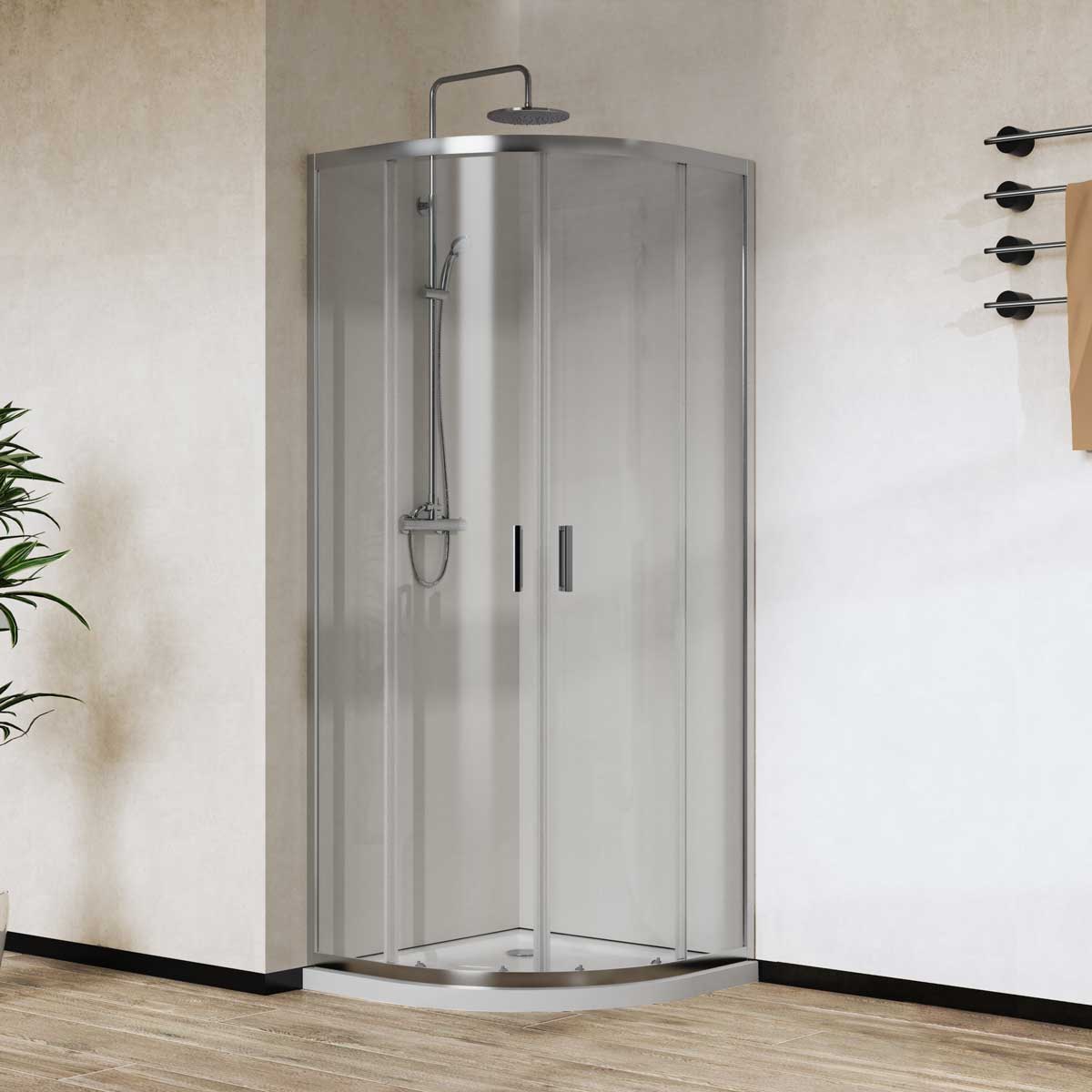 Душевой уголок Vincea City VSQ-5CT800CL 800*800 мм (хром/прозрачное)