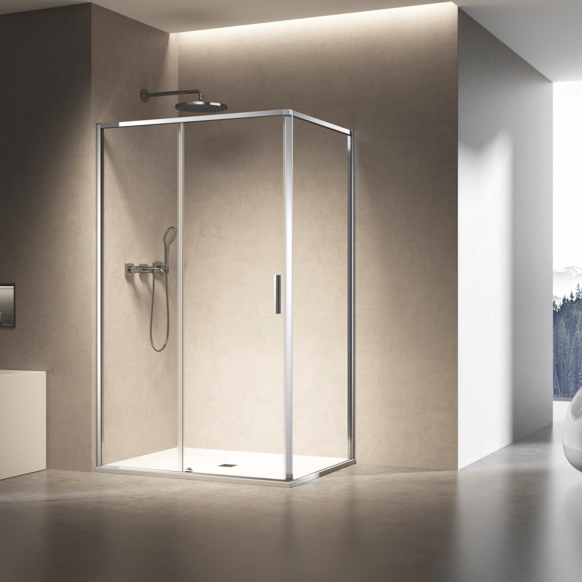 Душевой уголок Vincea Slim 8mm VSR-6SL8013CL 1300*800 мм (хром/прозрачное)