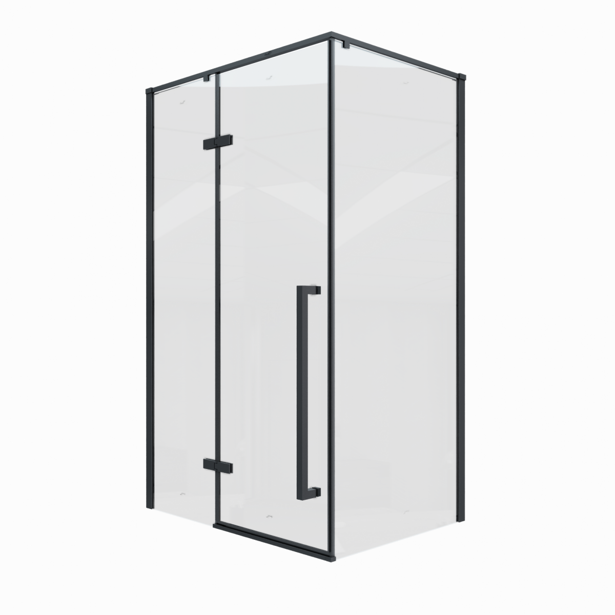 Душевой уголок Cerutti SPA C1А 1200*900 мм (чёрный/прозрачное)
