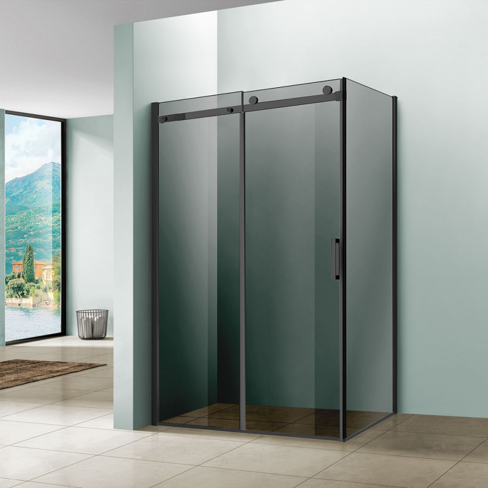 Душевой уголок Vincea Como VSR-1C9012CGB 1200*900 мм (черный/тонированное)