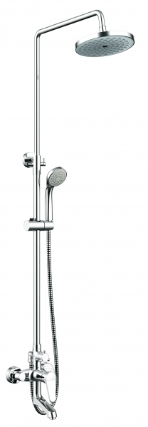 Душевая система Bravat ECO F6111147C-A-RUS со смесителем для ванны, поворотный излив
