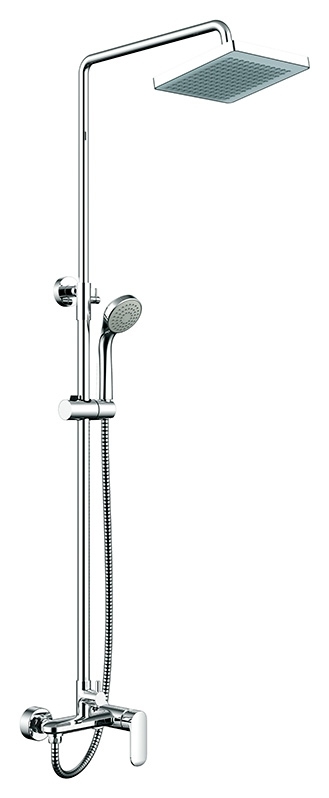 Душевая система Bravat Opal F9125183CP-A-RUS со смесителем для душа (верхний душ квадратной формы)