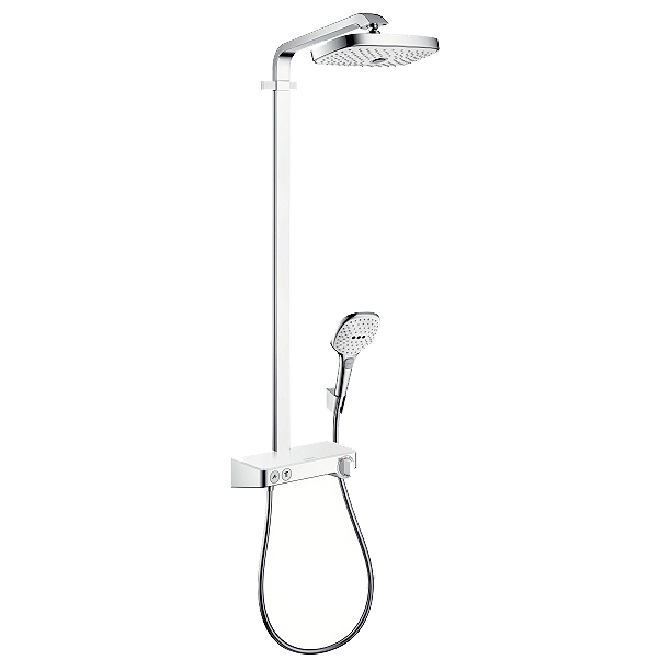 Душевая стойка Hansgrohe Raindance Select Push 300 2jet Showerpipe белый/хром 27126400