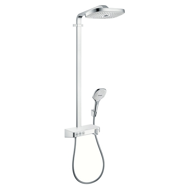 Душевая стойка Hansgrohe Raindance Select Push 300 3jet Showerpipe белый/хром 27127400