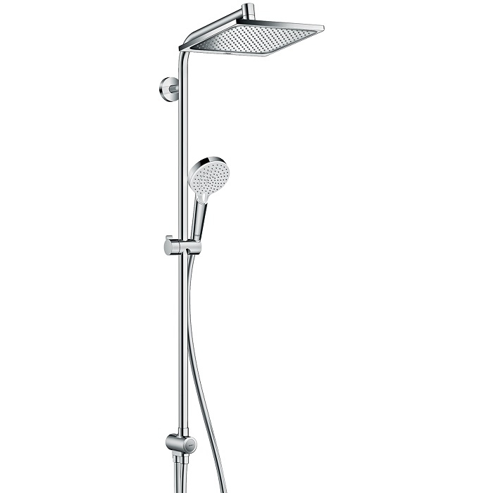 Душевая система Hansgrohe Crometta E 240 1jet Showerpipe Reno EcoSmart 27289000