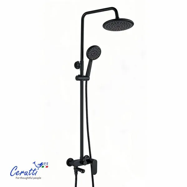 Душевая стойка Cerutti SPA Orazio II RSMB CT12075 (чёрный матовый)