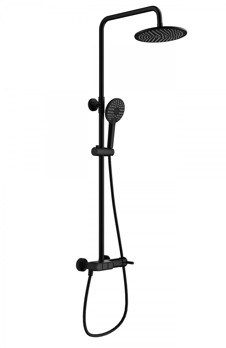 Душевая система Wonzon & Woghand MUSE Corno WW-A30653-MB (чёрный матовый)