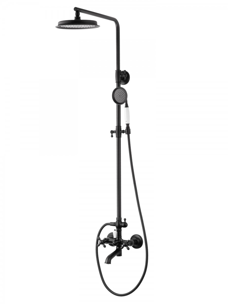 Душевая система Wonzon & Woghand RETRO WW-88739020-MB (чёрный матовый)