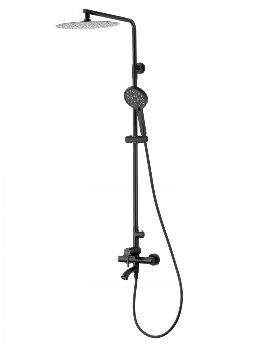 Душевая система Wonzon & Woghand TOR WW-88047073-CR (чёрный матовый)