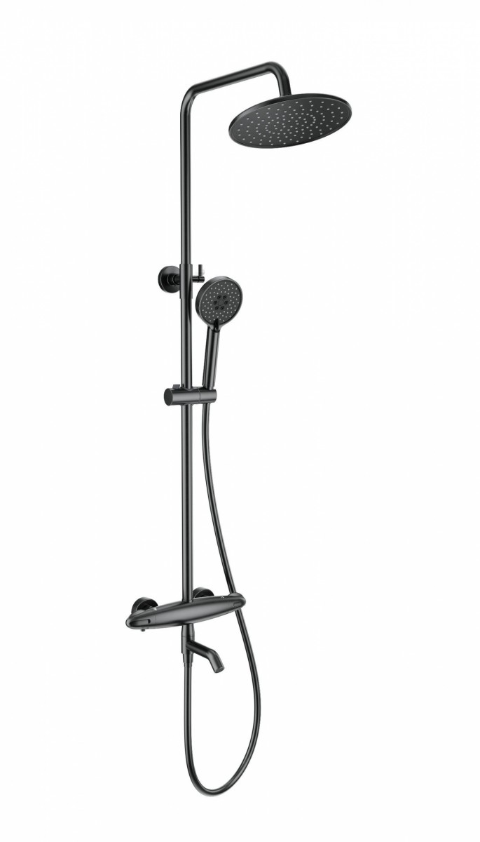 Душевая система Wonzon & Woghand CAPSULE WW-B3031-A3-BGG (тёмный графит) с термостатом
