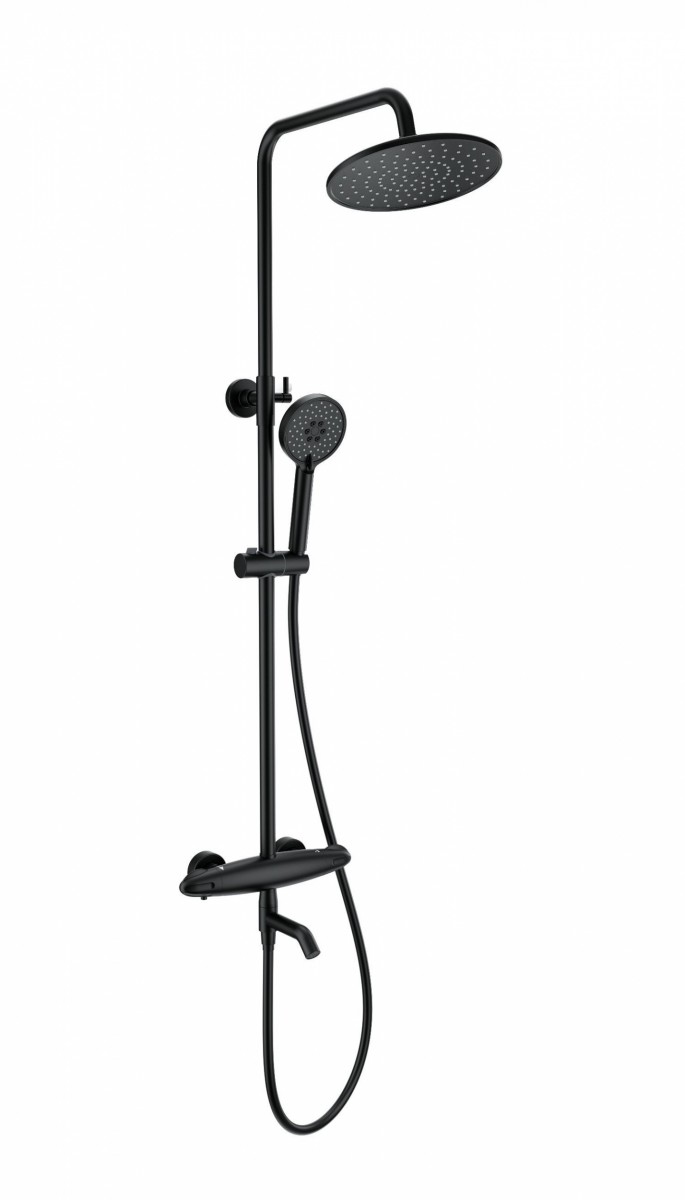 Душевая система Wonzon & Woghand CAPSULE WW-B3031-A1-MB (чёрный матовый) с термостатом