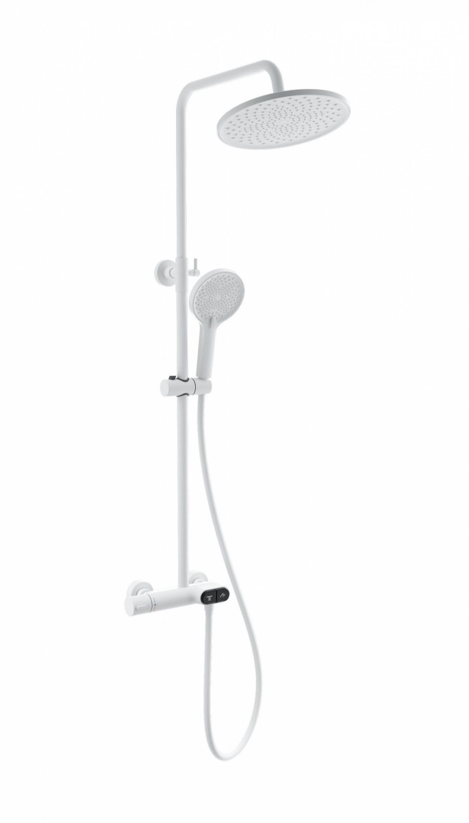 Душевая система Wonzon & Woghand MUSE Corno WW-B2091-A-MW (белый матовый) с термостатом