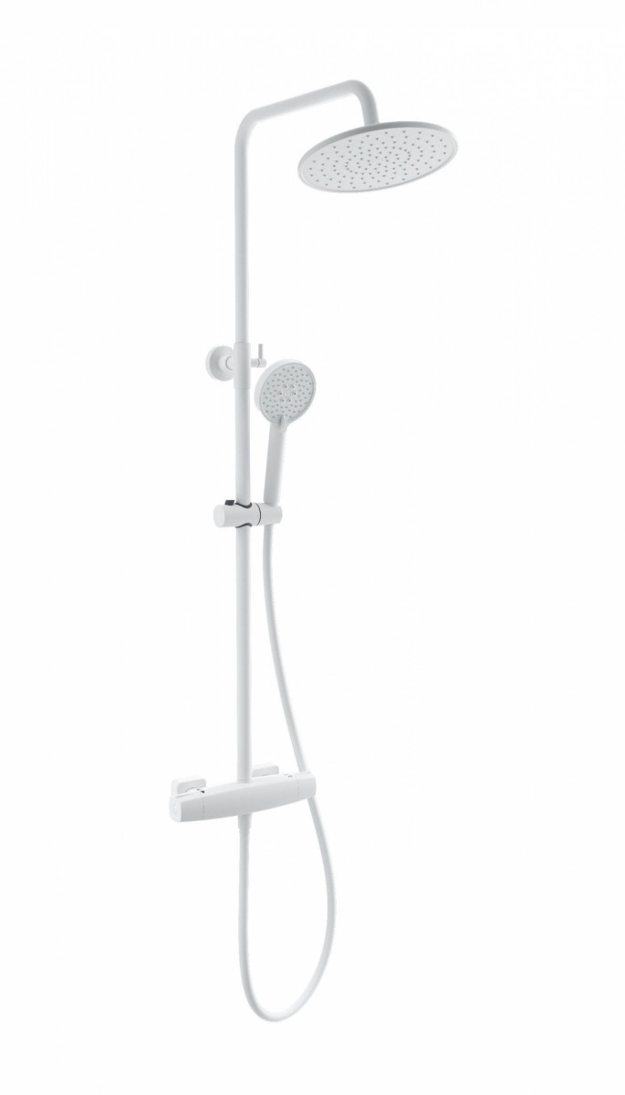 Душевая система Wonzon & Woghand NEO WW-B3035-A-MW (белый матовый) с термостатом